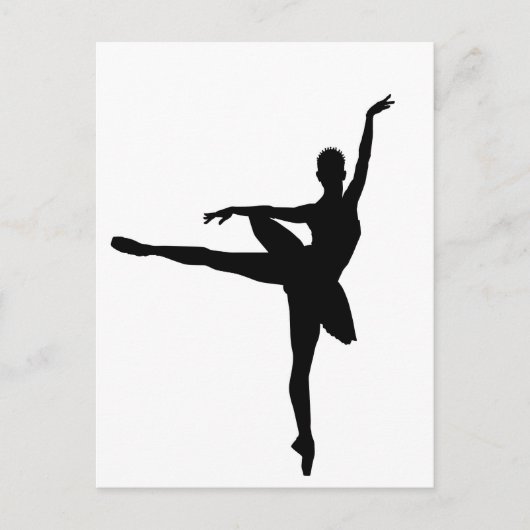 Carte Postale Ballet Ballerina simple (Devant)