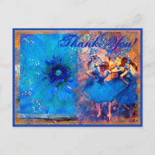 Carte Postale Ballet & Baubles Personalized, Thank You Postcard