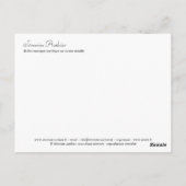 Carte Postale Ballet cosmique (Dos)