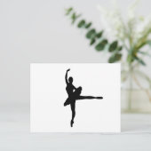 Carte Postale BALLET DANCER Arabesque (silhouette de Ballerina) (Debout devant)