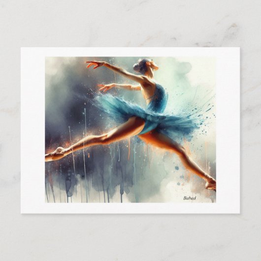 Carte Postale Ballet Dancer in Motion,  (Devant)