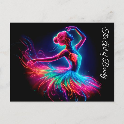Carte Postale Ballet dansant artistique esthétique néon femmes c (Devant)