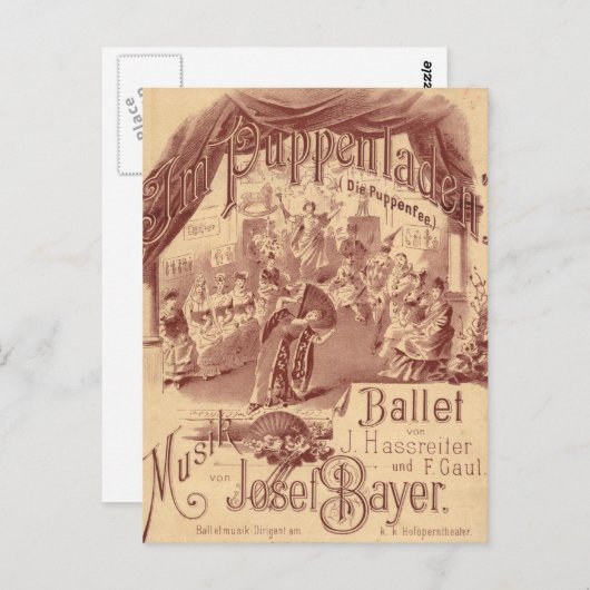 Carte Postale Ballet de poupée de fée - Die Puppenfee - Josef Ba (Devant / Derrière)