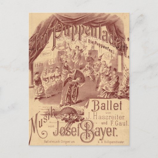 Carte Postale Ballet de poupée de fée - Die Puppenfee - Josef Ba (Devant)