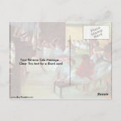 Carte Postale Ballet D'Edgar Degas (Dos)
