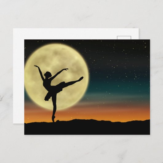 Carte Postale Ballet Lune (Devant / Derrière)