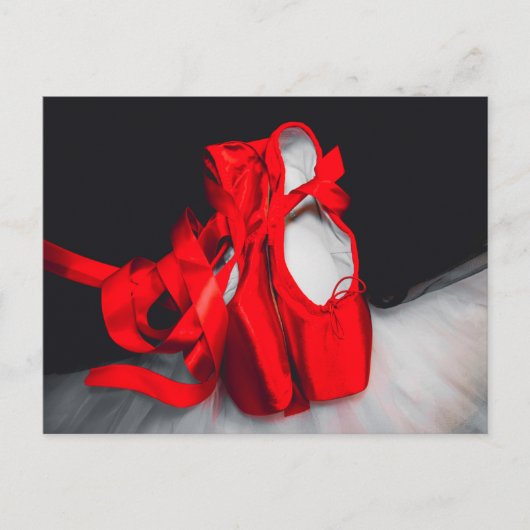 Carte Postale Ballet noir, blanc, rouge (Devant)