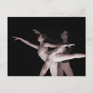 Carte Postale Ballet - Partenaires de danse 2 - Rouge