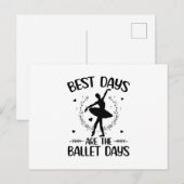 Carte Postale Ballet Sayings | Ballerina Dancing Hobby Gifts (Devant / Derrière)