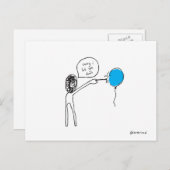 carte postale ballon (Devant / Derrière)