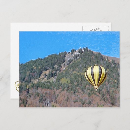 Carte Postale Ballon à air chaud dans l'Oberland bernois (Devant / Derrière)