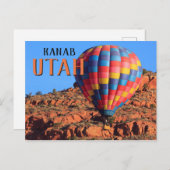 Carte Postale Ballon à air chaud Kanab Utah (Devant / Derrière)