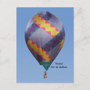 Carte Postale Ballon à air chaud tordu