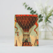 Carte Postale Ballon à air chaud vintage français (Debout devant)