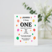 Carte Postale ballon anniversaire coloré joyeux (Debout devant)