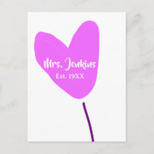 Ballon coeur rose Mme ajouter nom année d'amour