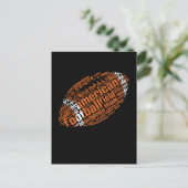 Carte Postale Ballon Créatif de Football Américain (Debout devant)