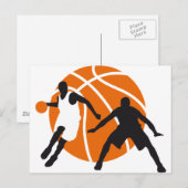 Carte Postale ballon de basket (Devant / Derrière)