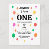 Carte Postale ballon de fête coloré joyeux (Devant)