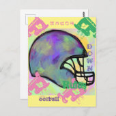 CARTE POSTALE BALLON DE FOOT AMÉRICAIN (Devant / Derrière)
