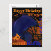 CARTE POSTALE BALLON DE FOOT AMÉRICAIN (Devant / Derrière)