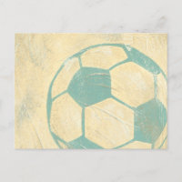 Ballon de football bleu en pastel par Chariklia