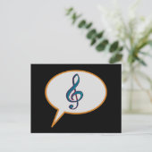 Carte Postale ballon de musique (Debout devant)