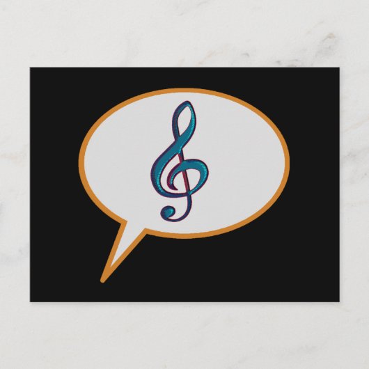 Carte Postale ballon de musique (Devant)