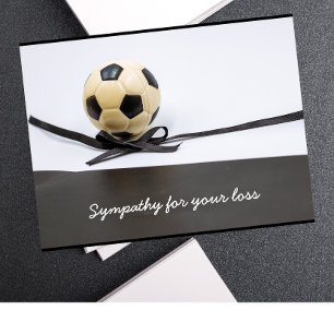 Carte Postale Ballon de sympathie de condoléances pour le footba