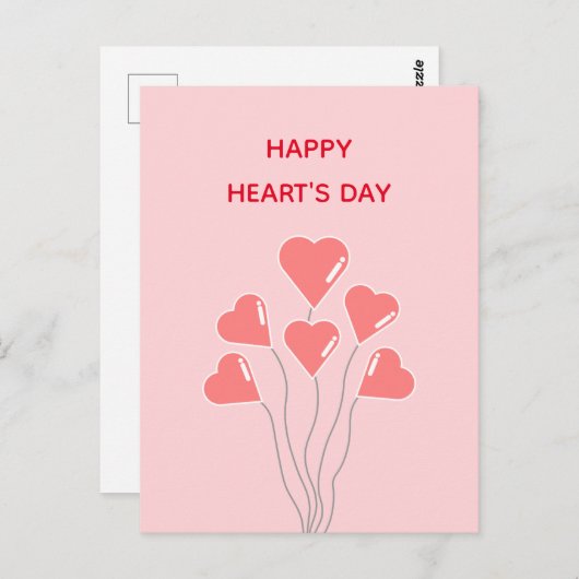 CARTE POSTALE BALLON DES COEURS (Devant / Derrière)