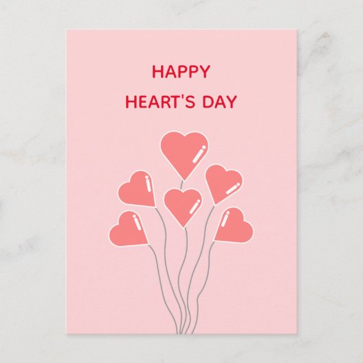 CARTE POSTALE BALLON DES COEURS (Devant)