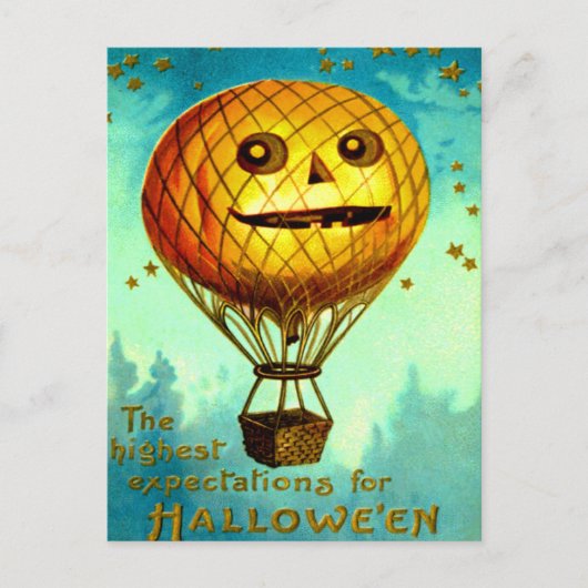 Carte Postale Ballon dirigeable Jack O' Lantern (Devant)