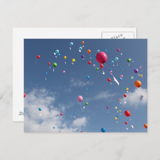 Carte Postale Ballons (Devant / Derrière)