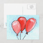 Carte Postale Ballons (Devant / Derrière)