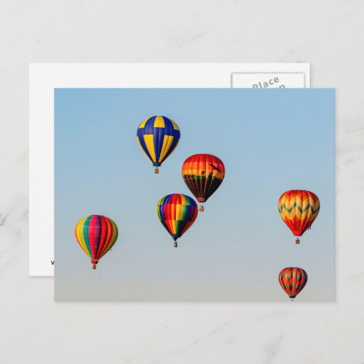 Carte Postale Ballons à air chaud (Devant / Derrière)