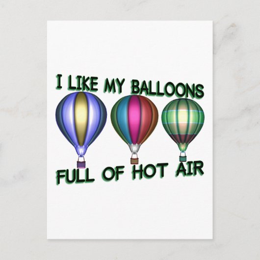 Carte Postale Ballons à air chaud (Devant)