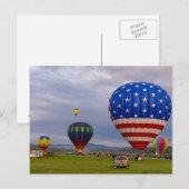 Carte Postale Ballons à air chaud (Devant / Derrière)