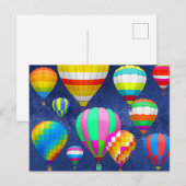 Carte Postale Ballons à air chaud à Starry Night (Devant / Derrière)