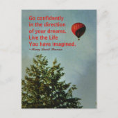 Carte Postale Ballons à air chaud Aller en toute confiance Citat (Devant)