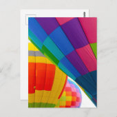 Carte Postale Ballons à air chaud aux couleurs vives (Devant / Derrière)
