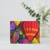 Carte postale Ballons à air chaud coloré (Debout devant)