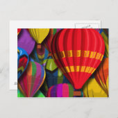 Carte postale Ballons à air chaud coloré (Devant / Derrière)