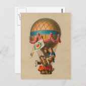 Carte Postale Ballons à air chaud du pavillon du coeur (Devant / Derrière)