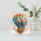 Carte Postale Ballons à air chaud Eléphant mignon animal Whimsic (Debout devant)