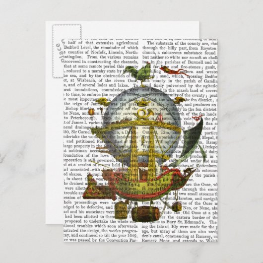 Carte Postale Ballons à air chaud Minerve (Devant / Derrière)