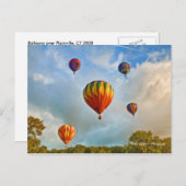 Carte Postale Ballons à air chaud Plainville Ct (Devant / Derrière)