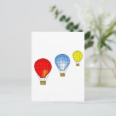 Carte Postale Ballons à air coloré (Debout devant)