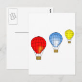 Carte Postale Ballons à air coloré (Devant / Derrière)