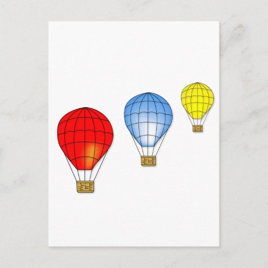 Carte Postale Ballons à air coloré (Devant)