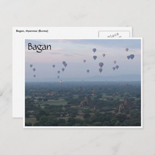 Carte Postale ballons bagan (Devant / Derrière)